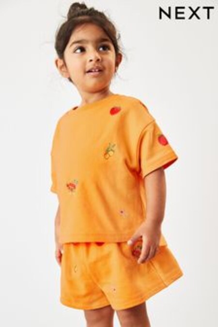 Orange - Ensemble t-shirt et short (3 mois - 7 ans) (C50645) | €14 - €18