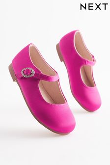 Hot Pink Standard Fit (F) Bridesmaid Collection Mary Jane Occasion Shoes (C50836) | €13 - €14