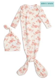 Aden + Anais White Snuggle Knit Knotted Gown And Hat Gift Set (C50895) | 43 €