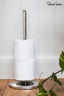 Robert Welch Silver Oblique V Toilet Roll Holder Floor Standing