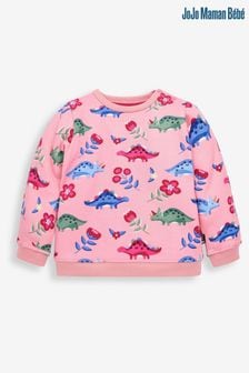JoJo Maman Bébé Pink Dino Print Sweatshirt (C51267) | €27