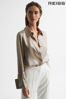 Reiss Champagne Haley Silk Shirt (C51342) | €268