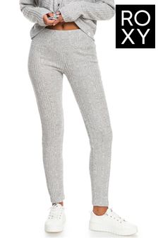 Roxy Womens Grey Lazy Day Supersoft Rib Knit Leggings (C51372) | €51