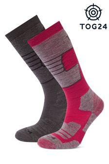 Tog 24 Grey Linz Ski Socks 2 Packs (C51464) | $64