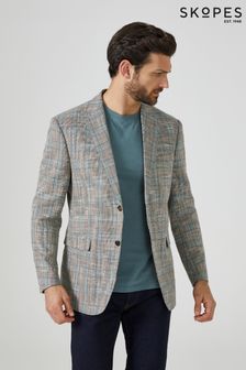 Skopes Mickelson Stone Blue Check Tailored Fit Jacket (C51518) | €71