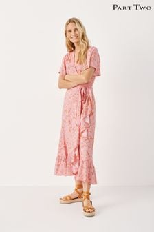 Розовое платье с короткими рукавами Part Two Clarina (C51691) | €45