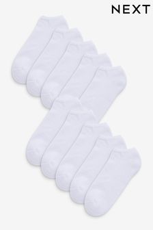 White 10 Pack Cushioned Trainers Socks (C51711) | €28