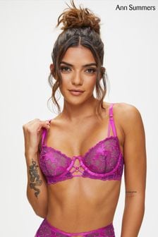 Ann Summers Purple The Truthful Non Padded Floral Balcony Bra (C51726) | 95 zł