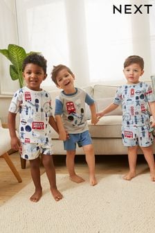 London King Print Coronation Short Pyjama Set 3 Pack (9mths-8yrs) (C51807) | HK$227 - HK$279