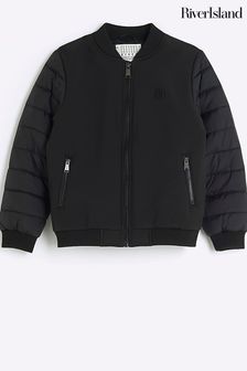 Черный/хромированный - River Island куртка-пилот для мальчиков (C51972) | €44 - €57