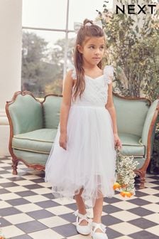 Ivory Tulle Bridesmaid Dress (3-16yrs) (C52115) | €46 - €52