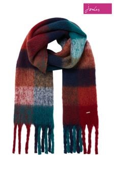 Joules Blue Folley Brushed Check Scarf (C52236) | €18.50