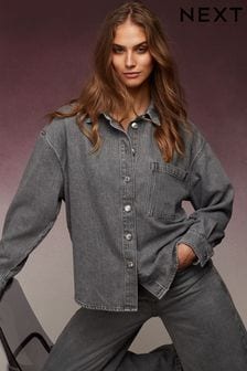 Grau - TENCEL™-Hemd im Oversize-Stil (C52300) | 25 €