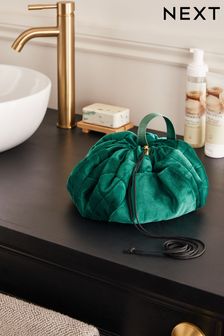 綠色绒布 - Lay Flat索繩化妝袋 (C52312) | HK$104