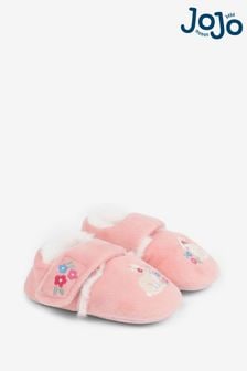 JoJo Maman Bébé Pink Bunny Easy On Slippers (C52528) | €28