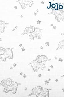 JoJo Maman Bébé Grey Extra Large Elephant Print Muslin (C52975) | €18.50