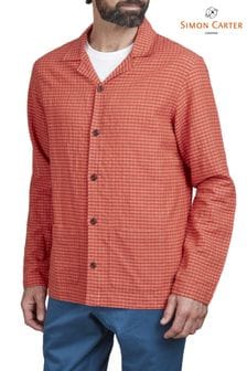 Simon Carter veste-chemise en vichy orange (C53027) | €102