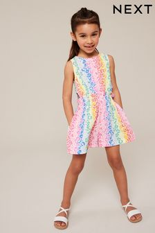 Rainbow Animal Cut-Out Detail Playsuit (3-16yrs) (C53252) | €14 - €20