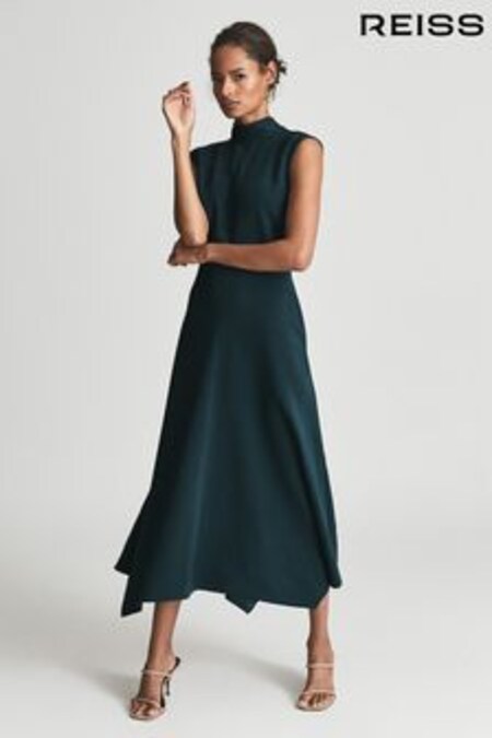 Reiss Teal Livvy Open Back Midi Dress (C53339) | 306 €