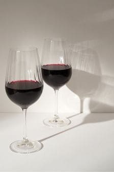 Truly Set 4 kristalnih nagubnih rdečih očal za vino (C53689) | €41
