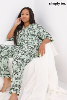 Simply Be Green Pretty Secrets Viscose Pyjamas Set (C53761) | 40 €