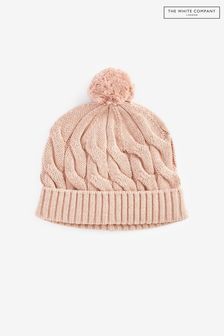 The White Company Pink Cable Pom Knitted Hat (C53776) | 728 UAH