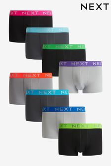 Mixed Base Neon Waistband Hipster Boxers 8 Pack (C53784) | €27