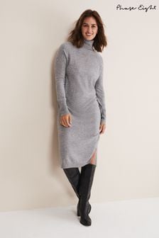 Phase Eight Grey Seline Wool Blend Dress with Cashmere (C53880) | AED776