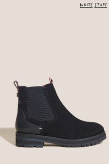 White Stuff Esme Chunky Chelsea Black Boots (C53930) | €61