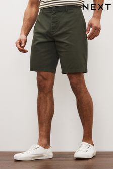 Dark Green Slim Fit Stretch Chino Shorts (C54131) | KRW29,900