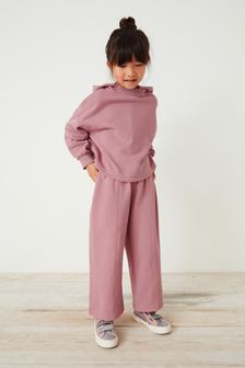 Pink Wide Leg Joggers And Hooded Sweat Set (3-16yrs) (C54186) | €33 - €40