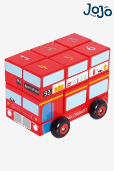 JoJo Maman Bébé Red London Bus Wooden Stacker (C54192) | $54