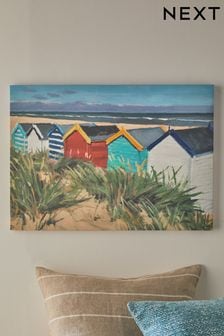 Artist Collection Beach Huts Seascape Canvas Wall Art (C54235) | 47 €