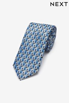 Blue/Green N Logo - Slim - Pattern Tie (C54241) | BGN29