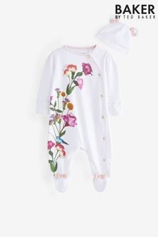 Baker by Ted Baker Floral Sleepsuit and Hat Set (C54432) | €31 - €33