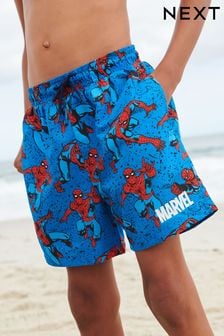 Bleu Spider-Man - Shorts de bain (3-16 ans) (C54593) | €9 - €13
