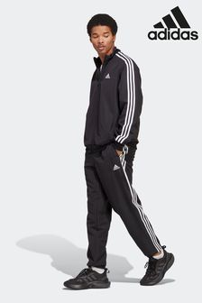 adidas Black 3-Stripes Woven Tracksuit (C54862) | OMR31
