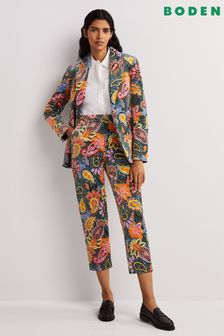 Boden Green Classic Tapered Floral Trousers (C55001) | €154