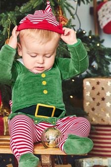 JoJo Maman Bébé Red 2-Piece Baby Elf Outfit Set (C55055) | €34