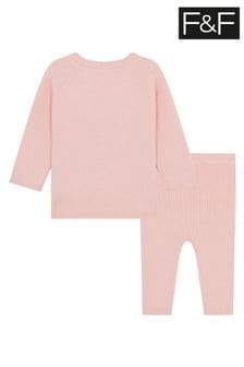 F&F Pink Knitted Twosie With Hat (C55126) | €17.50