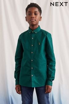 Green Long Sleeve Oxford Shirt (3-16yrs) (C55347) | €7.50 - €10.50