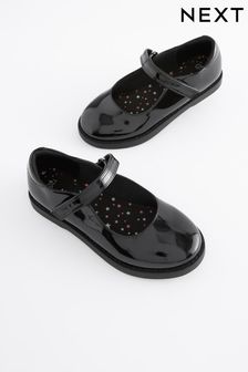 Black Patent Standard Fit (F) School Mary Jane Crepe Sole Shoes (C55424) | HK$209 - HK$270