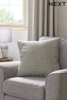 Grey 50 x 50cm Mini Geometric Embroidered Cushion (C55489) | kr179
