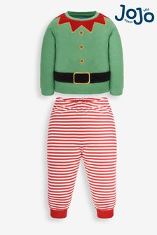 Jojo Maman Bébé Jersey-Pyjama mit weihnachtlichem Kobolddesign (C55537) | 35 €
