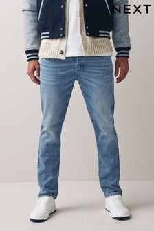 Голубой в винтажном стиле - Стандартный крой - Стретчевые джинсы зауженного кроя (C55819) | €38