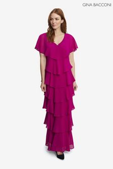 Gina Bacconi Purple Areka Tiered Maxi Dress (C55995) | 296 €