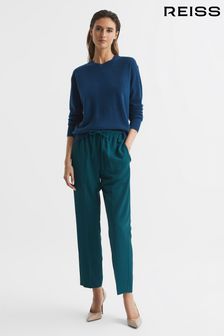 Reiss Dark Teal Hailey Pull On Trousers (C56161) | LEI 809