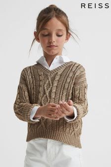 Reiss Gold Vanessa Junior Cable Knitted Jumper (C56224) | €65