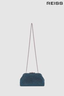 Reiss Teal Adaline Embellished Clutch Bag (C56293) | $221