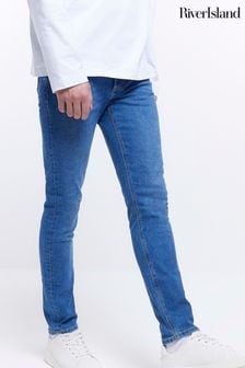River Island Blue Skinny Jeans (C56382) | kr389